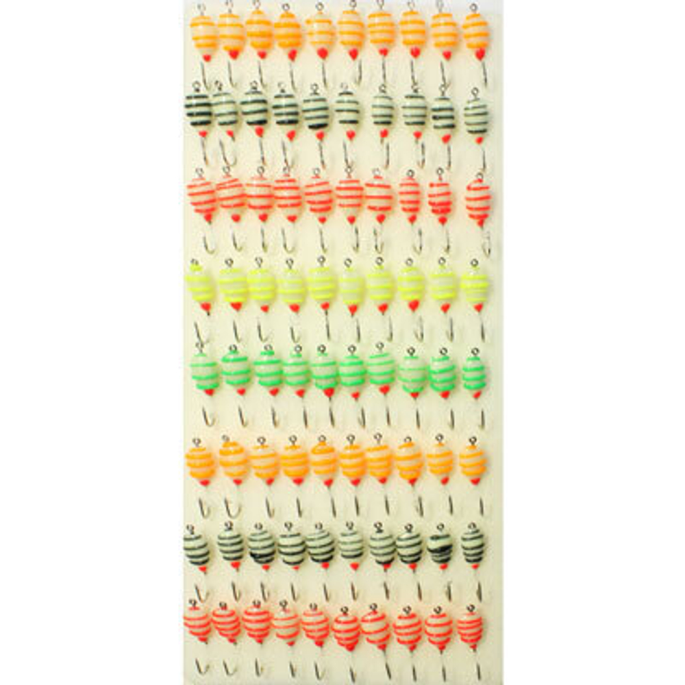 Мормышка фосфорная №12, крючок №10 (100 шт на плойке)