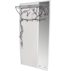 Вешалка настенная Терра (с зеркалом) Айс Античное Серебро