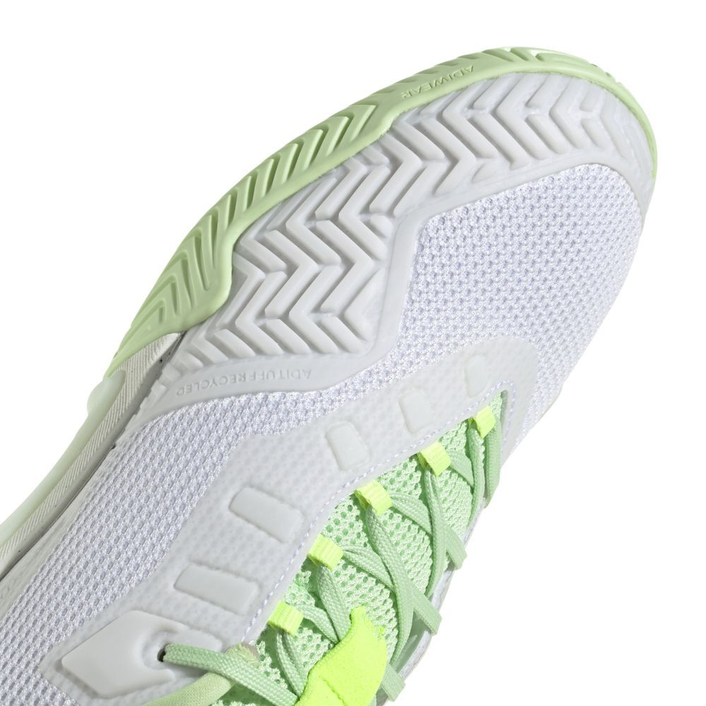 Мужские кроссовки теннисные Adidas Barricade 13 M - cloud white/semi green spark/core black