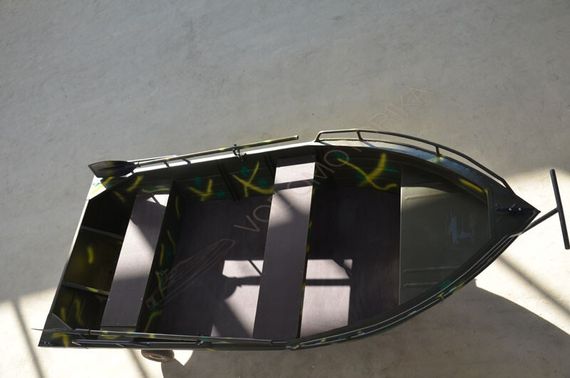 Алюминиевая моторно-гребная лодка Охотник 350