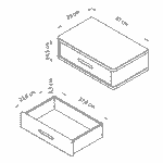 Тумба прикроватная, 47х29х14.5, Мелания, подвесная, с ящиком, массив дуба, Dipriz