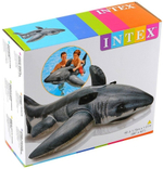 Плот надувной для плавания с ручками Intex Белая акула 173х107 см, серый, 57525