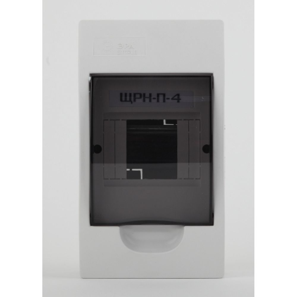 Корпус пластиковый навесной ЭРА SIMPLE ЩРН-П-04 IP41 прозрачная крышка белый
