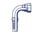 Фитинг DN 12 JIC (Г) 3/4 (90)