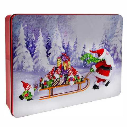 Ассорти бисквитного печенья "ARBELСO" (САНТА С ПОДАРКАМИ) ж/б 420г