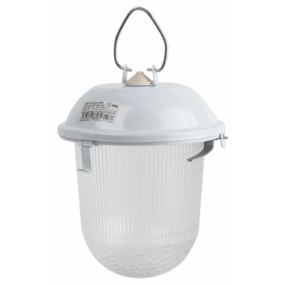 Светильник ЭРА НСП 41-200-001 без решетки Желудь сталь / стекло IP54 E27 max 200Вт 185х260 белый