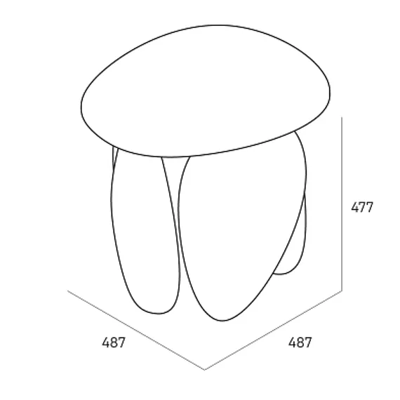 Журнальный столик Matis, 49х41х48 см, синий