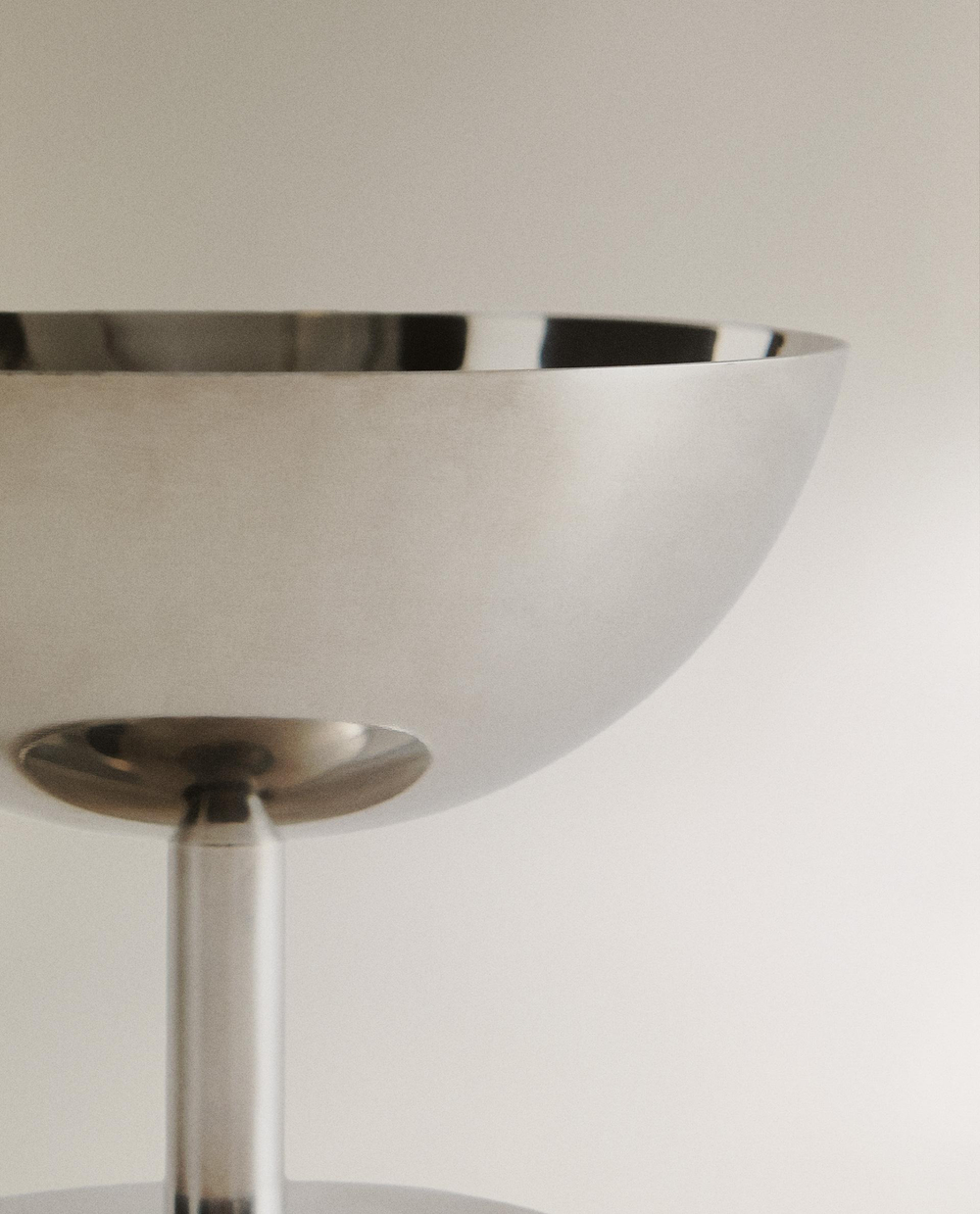 Zara Home бокал из нержавеющей стали, цвет серебристый, 10 см