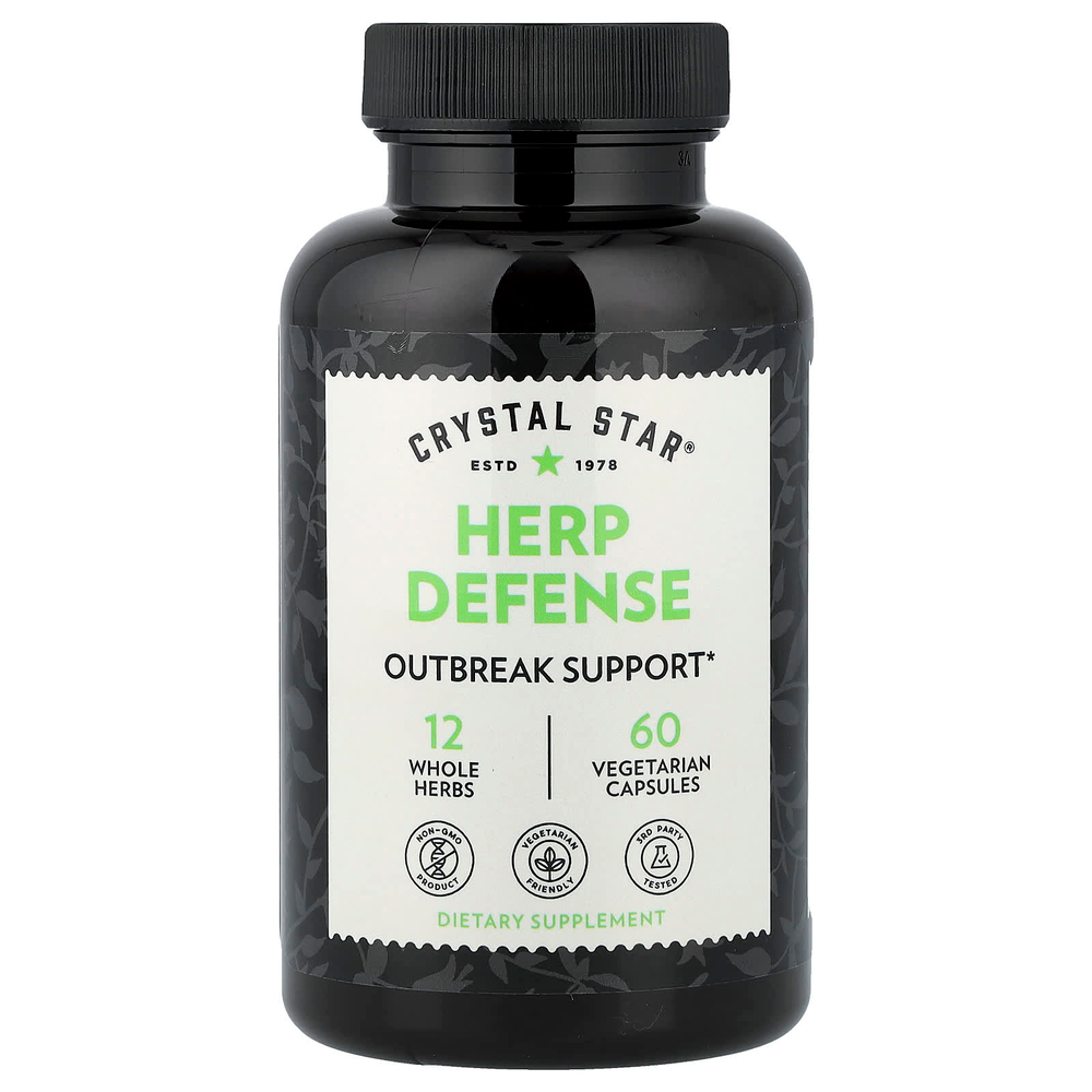 Crystal Star, Herp Defense, 60 вегетарианских капсул