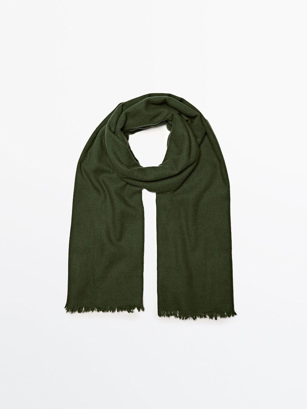 Massimo Dutti 100% кашемировый шарф, зеленый