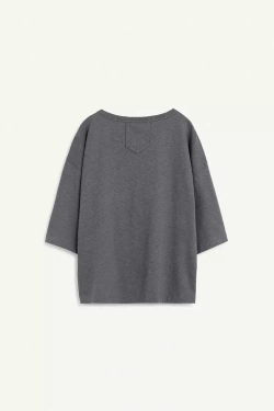 ZARA ФУТБОЛКА С КОРОТКИМИ РУКАВАМИ, АНТРАЦИТОВО-СЕРЫЙ