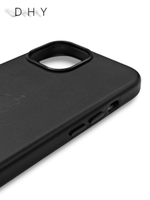 Кожаный чехол Leather Case iPhone 15, Black Черный