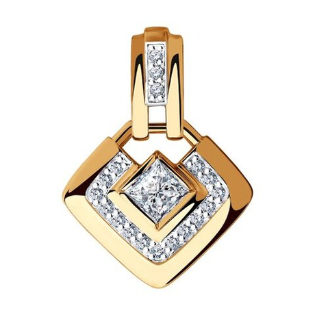 Подвеска из золота с фианитами