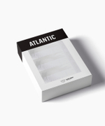 Мужские трусы слипы спорт Atlantic, набор 3 шт., хлопок, белые, 3MP-094