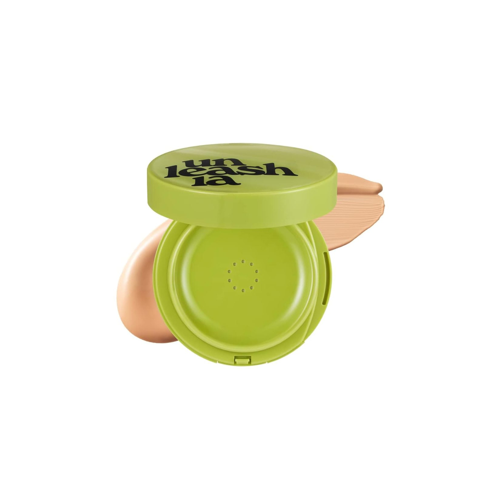 Unleashia, Satin Wear Healthy-Green Cushion, кушон, SPF 30 PA++, оттенок 27 персиковый, 15 г (0,52 унции)