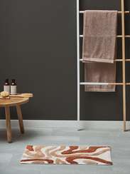 Коврик для ванной flow терракотового цвета из коллекции ethnic