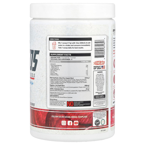 EHPlabs, Oxyreds, Daily Red Superfoods, малиновое освежение, 231 г (8,15 унции)