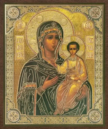 Икона БМ "Смоленская" 10х12 на МДФ-6