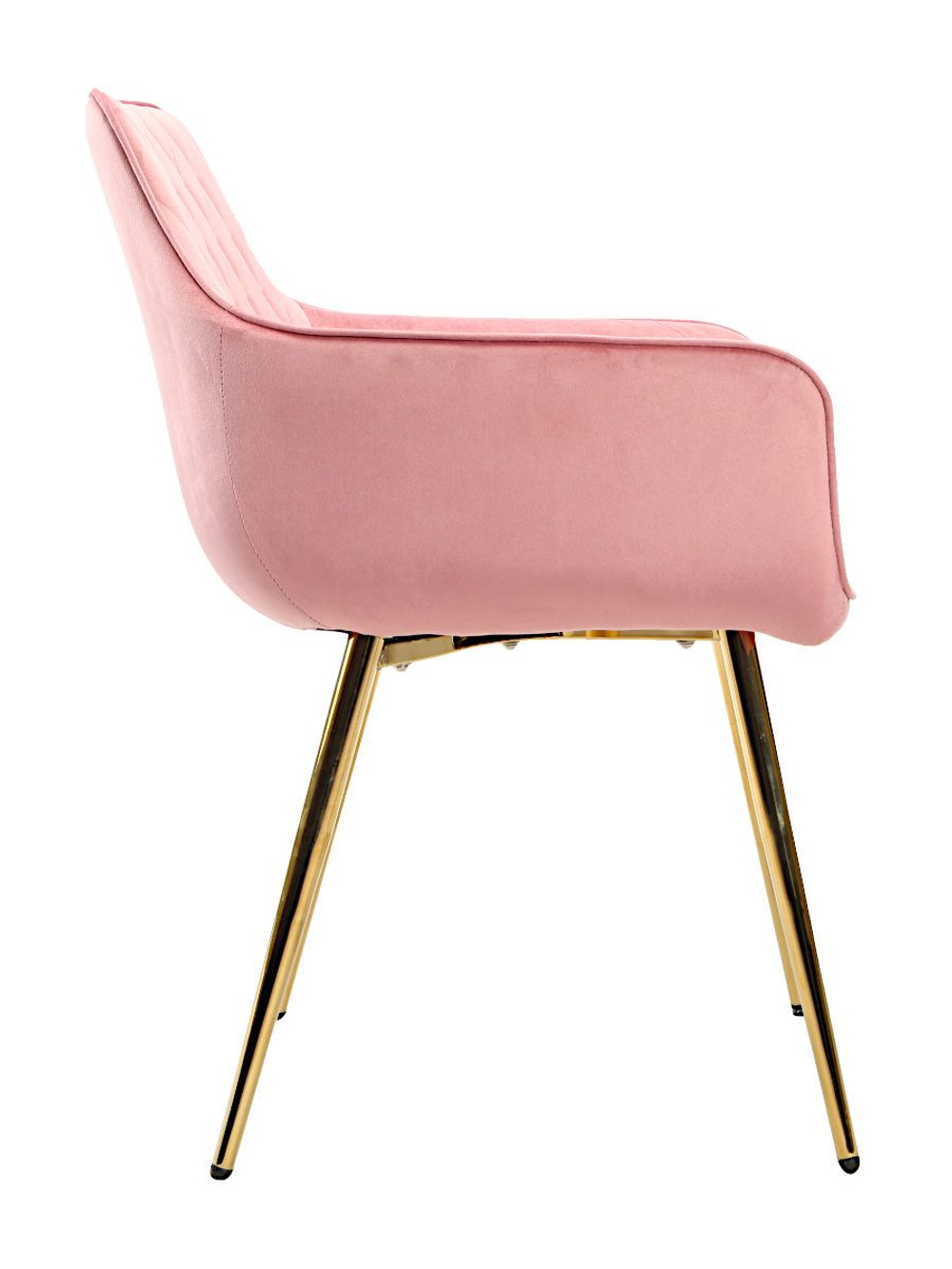 Стул LA ALTA CATALINA велюр розовый, каркас золото