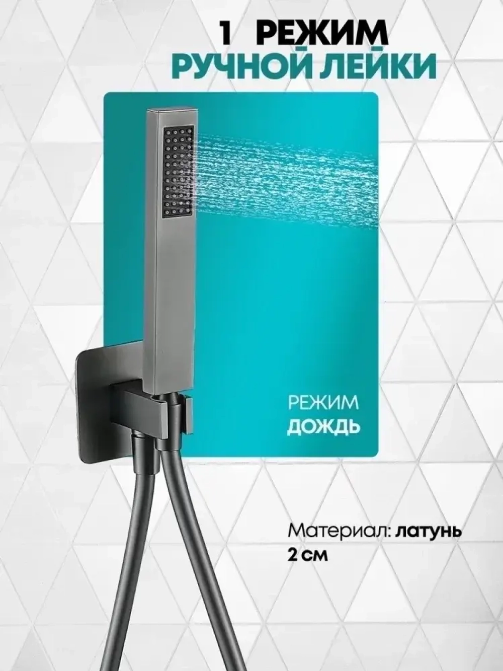 Душевая система скрытого монтажа Grocenberg GB5030BG с Картриджем Kerox (Венгрия)