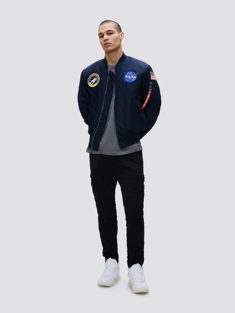 Бомбер Alpha Industries MA-1 NASA Replica Blue