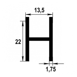 Двутавр Лука 22*13,5*22*1,75 Дт 03.2000.502л золото