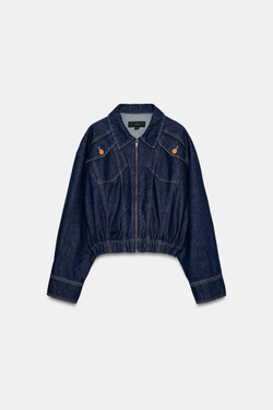 ZARA ДЖИНСОВЫЙ БОМБЕР Z1975, СИНИЙ