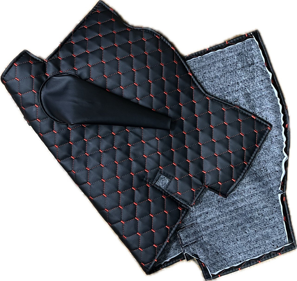 Коврик под рычаги КПП УАЗ 452, 3303 (красная нить Рубин)