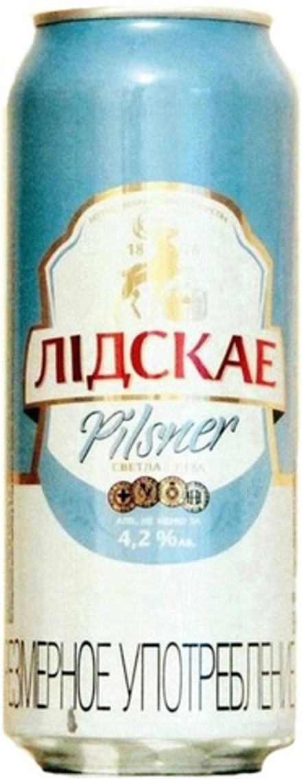 Пиво Лидское Пилснер / Lidskae Pilsner 0.45 - банка