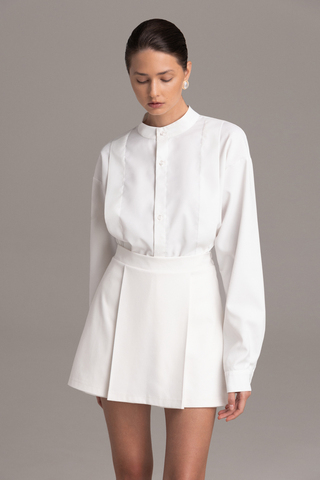 Рубашка с воротником мао