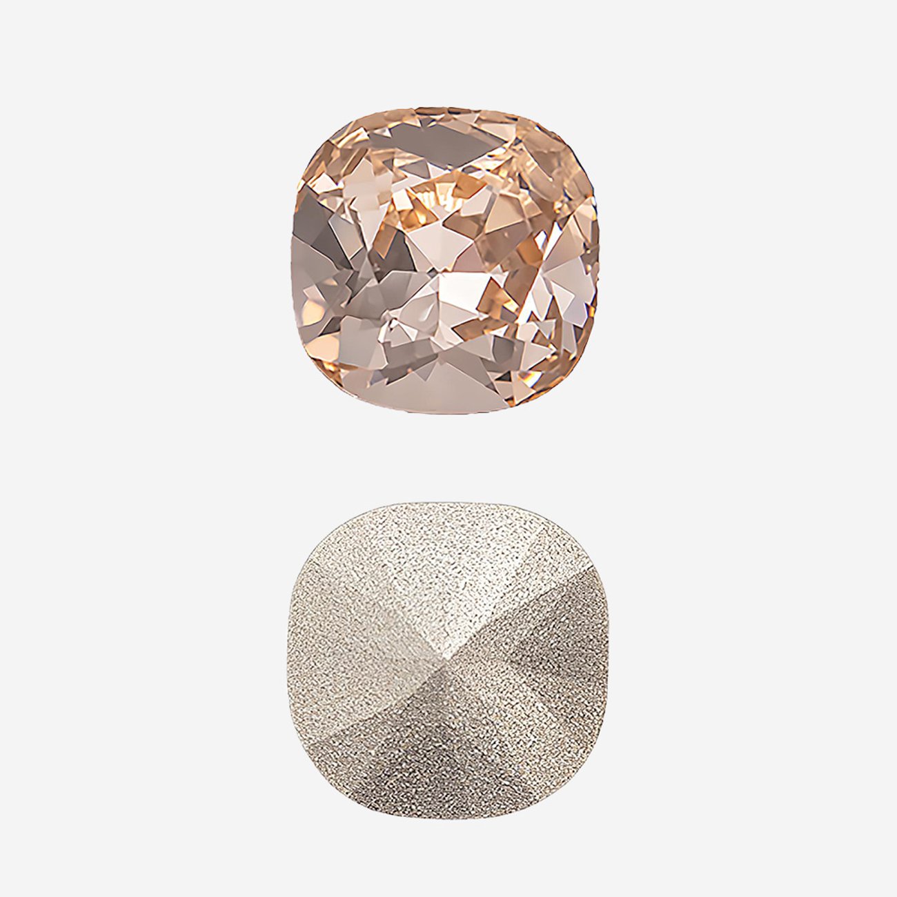 Кристалл Кушон (Сushion), оттенок "Светло-персиковый"/"Light Peach", 12мм