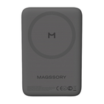 Внешний аккумулятор MagSafe Magssory Core 10K (10000 мА·ч) Беспроводная зарядка: Qi 15 Вт. Проводная зарядка: USB-C. Есть LED-индикация и поддержка PD. Энергоёмкость — 38,5 Вт·ч. Максимальная выходная мощность — 20 Вт