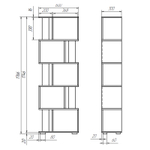 Стеллаж, 60х30х177, Фаллет, напольный, для игрушек и книг, в прихожую и ванну, дуб сонома, Dipriz