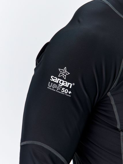 Футболка рашгард лонгслив Sargan Агидель UPF 50+ мужской черный
