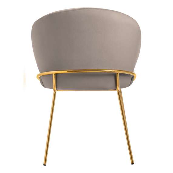 Стул Lime, серо-бежевый микровелюр с золотыми ножками
