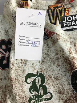 Футболка John Frank пестрая, маркировка S, визуально на 44/46 размер