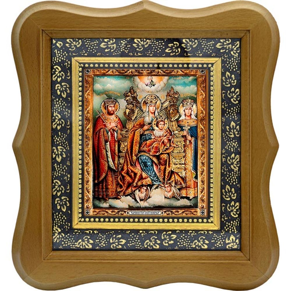 Царица цариц. Икона Божьей Матери на холсте.