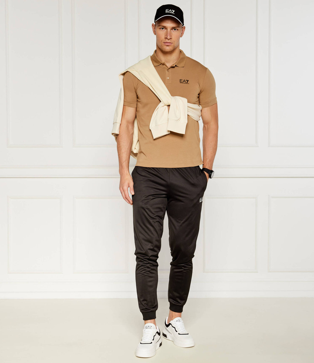 Поло EA7 - коричневый(8NPF14 PJVQZ)
