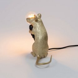 Настольная лампа Mouse Lamp Sitting GOLD USB 15231