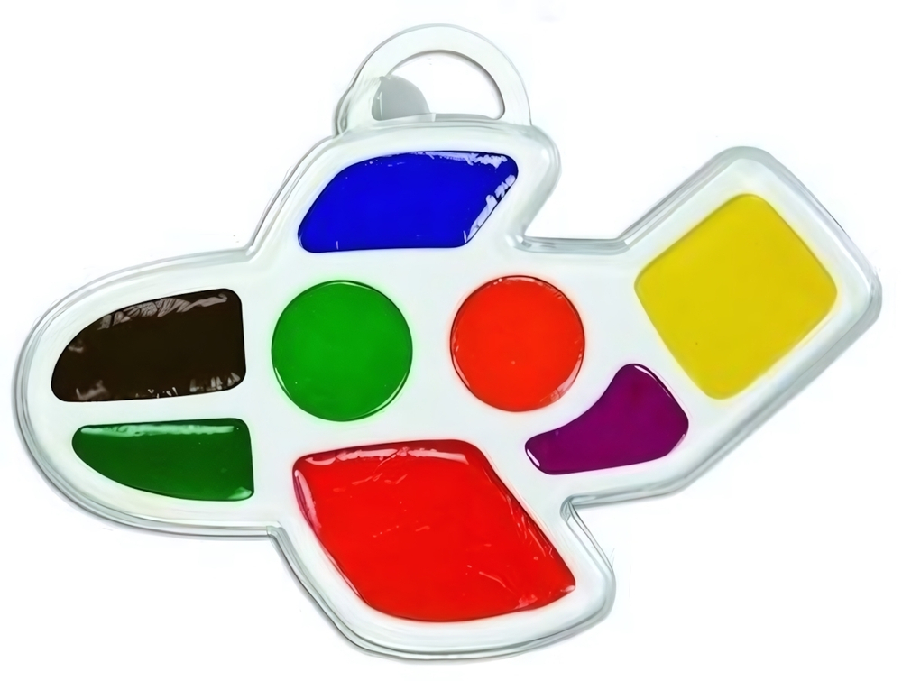 Акварель медовая "Самолетик" 8 цветов, без кисти, пластик (Луч)