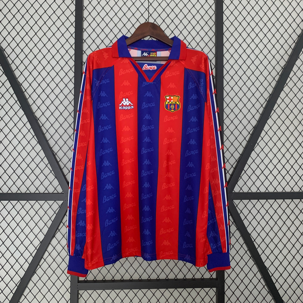 Купить домашнюю ретро форму «Барселона» с длинными рукавами 96/97