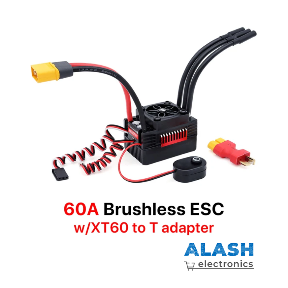 ESC Rocket-RC V2 Supersonic 60A ESC водонепроницаемый бесщеточный контроллер скорости с 5,8 В/5A BEC для двигателя 3650 1:10 радиоуправляемые автомобильные запчасти