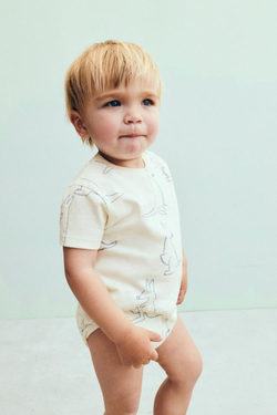 ZARA БОДИ С ПРИНТОМ «КЕНГУРУ», СВЕТЛО-ЗЕЛЕНЫЙ