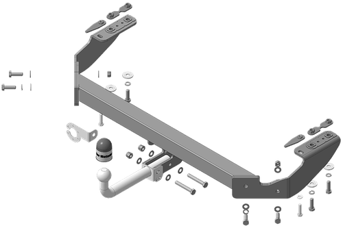 Фаркоп Motodor на Exeed TXL 2024-, с оцинк. Шар, арт.99020-A