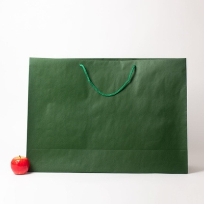 Пакет 70x50x20, зеленый, плотный крафт