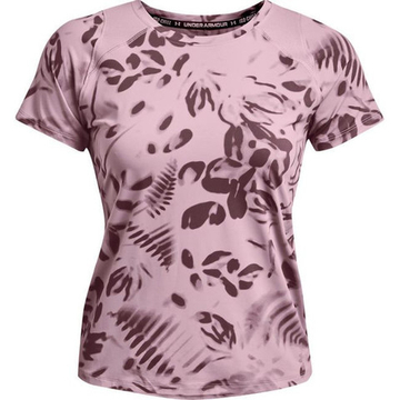 Женская теннисная футболка Under Armour Women's UA IsoChill 200 Print Short Sleeve - Розовый