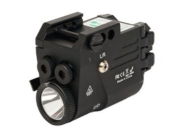 Фонарь подствольный пистолетный Skywoods Raccoon Double Laser 360 люмен, ЛЦУх2 красн/зел