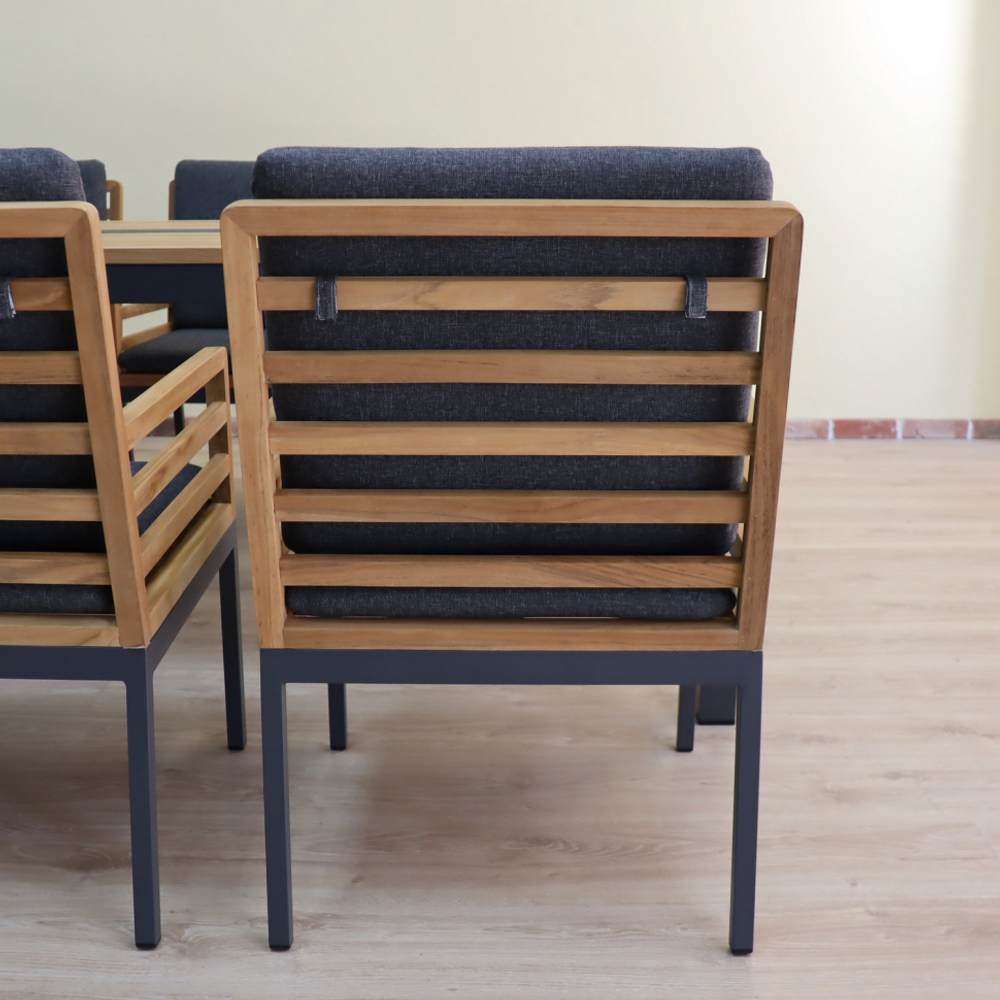 Стул Ideal Patio ЭГМОНТ каркас карбон - натуральный тик