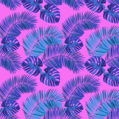 Листья пальмы и монстеры