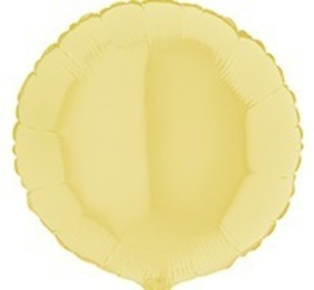 Шар "Светло-желтый круг пастель" 46 см
